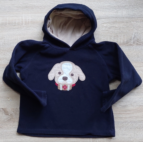 2010 FLEECE (v)guc Gymboree fleece dog hoodie 4T-5T - Picture 2 of 10